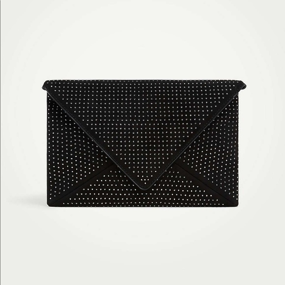 Ann Taylor Handbags - NWT Ann Taylor studded faux suede clutch